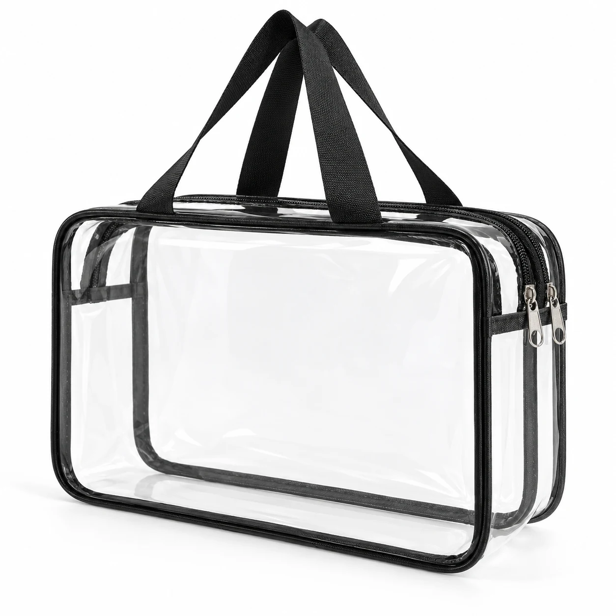 Double-Layer Clear PVC Toiletry Bag — product view
