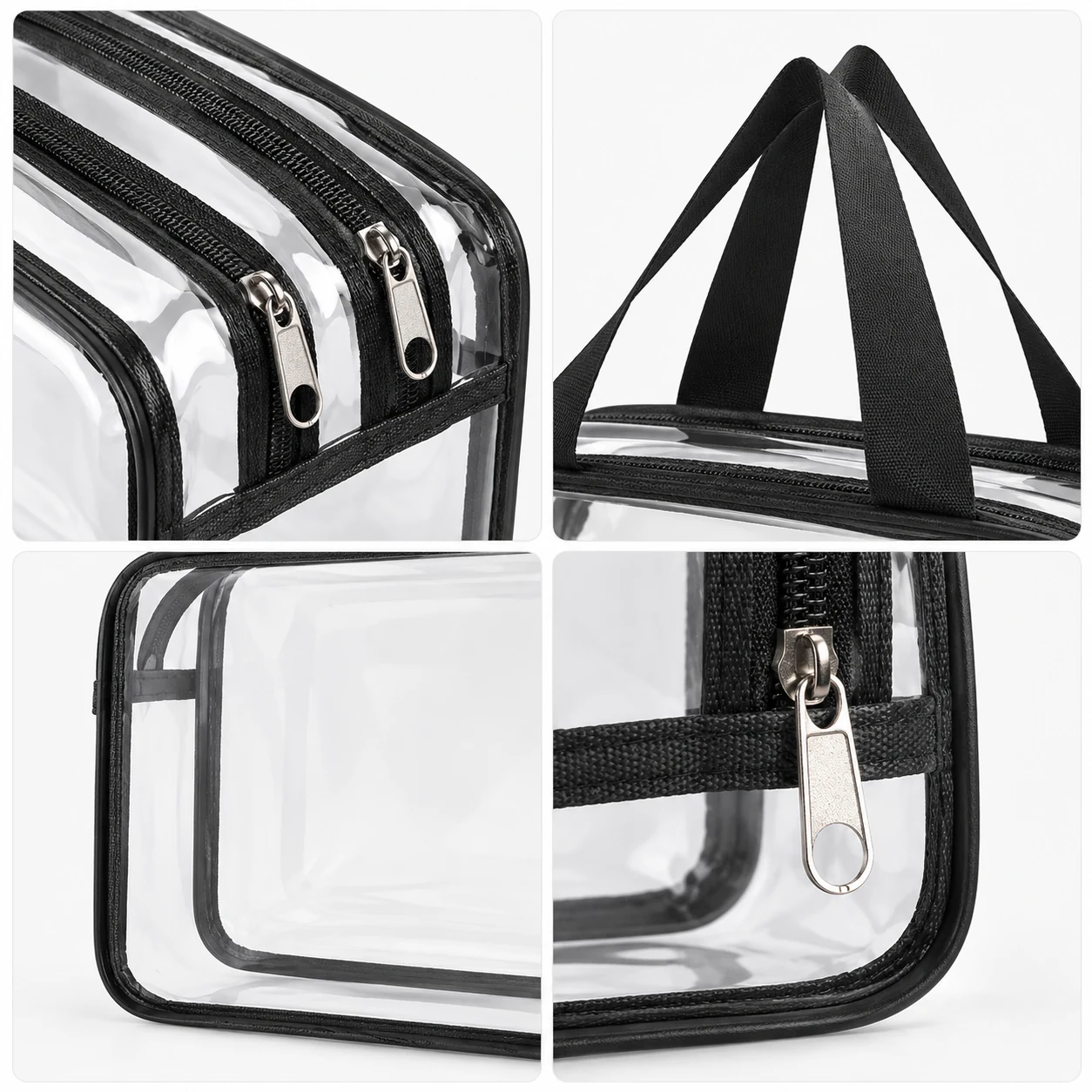 Double-Layer Clear PVC Toiletry Bag — product view