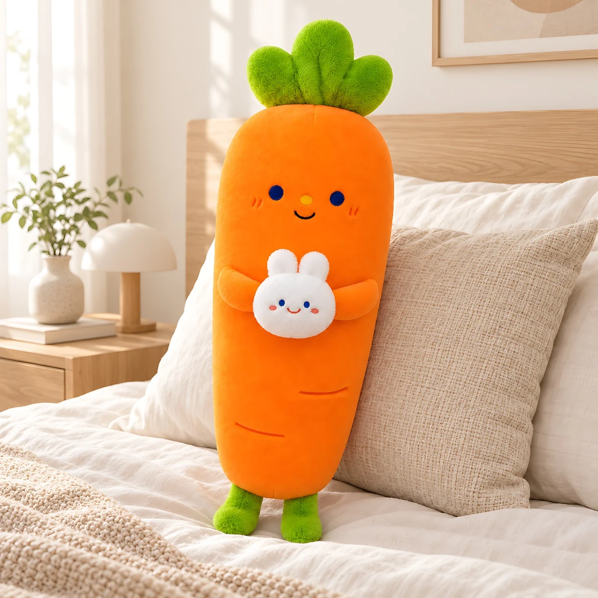 Carrot Plush with Rabbit Detail — product view