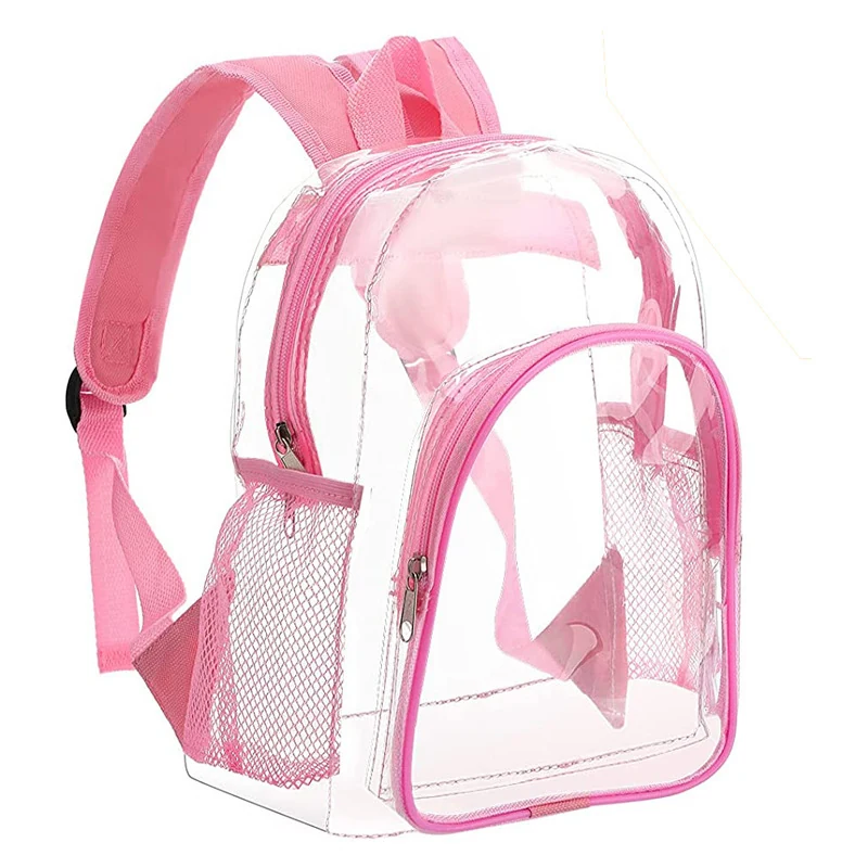 Clear Backpack with Curved Front Compartment