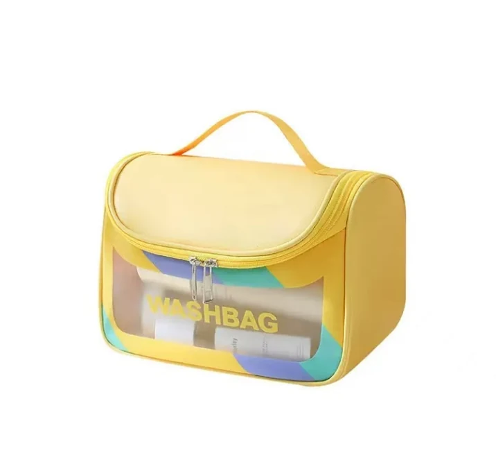 Clear Vanity Bag with Brush Organizer
