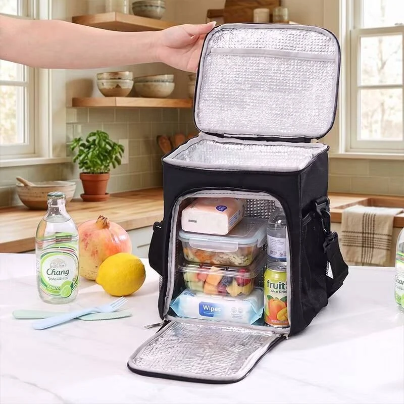 Double-Deck Insulated Lunch Bag — product view