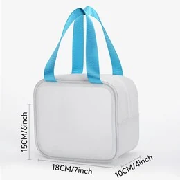 Frosted Carry Pouch with Contrast Handles
