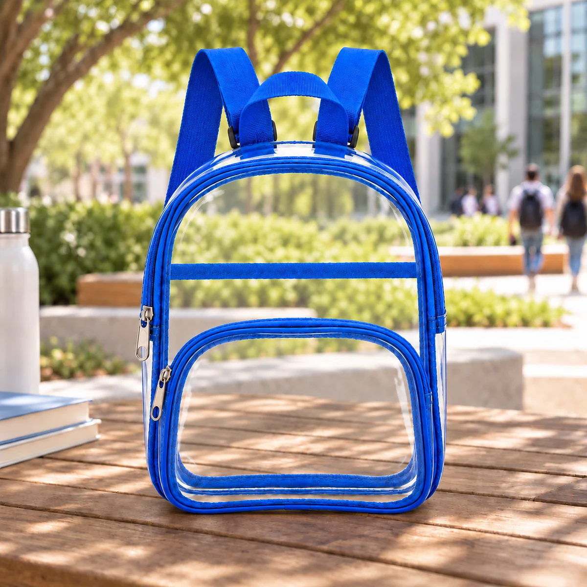 Mini Clear Backpack with Rounded Front Pocket — product view