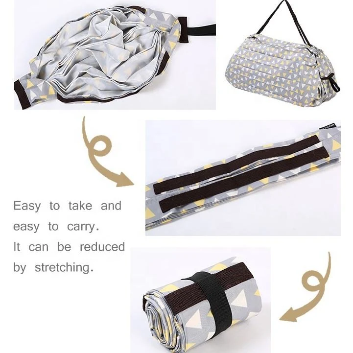 Pleated Foldable Shopping Tote — product view